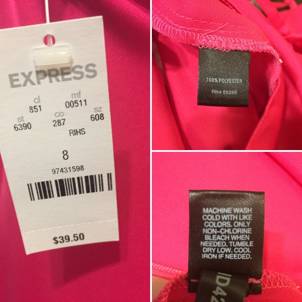 NWT Express Draped Top 2 looks in 1 - So Cute - Picture 5 of 8